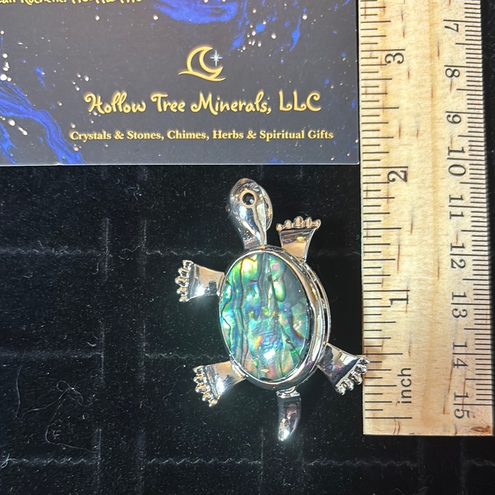 Stunning Turtle Pendant with Abalone Shell